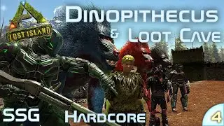 ARK | Dinopithecus Taming & Loot Cave Drops| Hardcore Ep.4