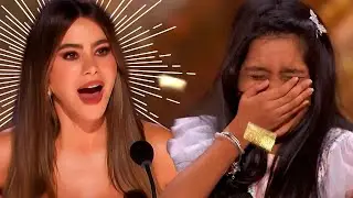 Little Girl with BIG Voice Gets GOLDEN BUZZER!