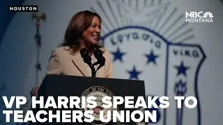 Kamala Harris continues her presidential push with speech to teachers union