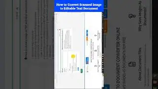 How Do I Convert Scanned Image to Editable Text Document #shorts