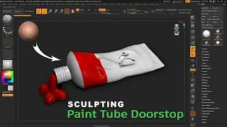 "Paint Tube Doorstop" - Zbrush - Sculpting