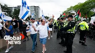 Toronto "Walk with Israel" march confronted by pro-Palestinian protesters