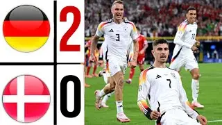 Germany 2-0 Denmark EURO 2024 //Deutschland 2:0 Dänemark EURO 2024 Musiala & havertz Goal