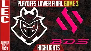 G2 vs BDS Highlights Game 3 | LEC Playoffs Lower Round 4 Summer 2024 | G2 Esports vs Team BDS G3