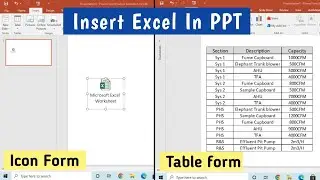 Insert Excel in PowerPoint | Link Excel to PPT ⏩