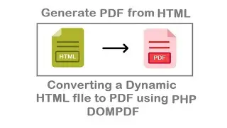 Generate PDF and download PDF on button click using PHP DomPDF.