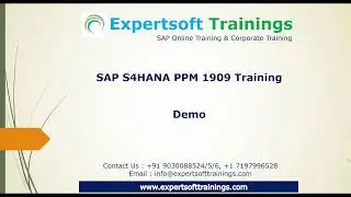 SAP S4HANA PPM 1909 Training | SAP S4HANA PPM 1909 Online Training