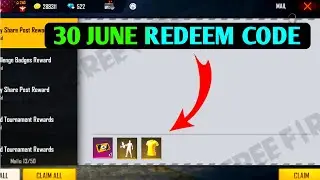 30 June redeem code | free fire today 30 June redeem code | redeem code 30 June