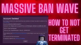 Roblox BAN WAVE DELETING ACCOUNTS (HOW TO AVOID GETTING  Banned)