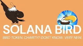 Solana Bird - Meme Coin. On Solana. Charity Token? No Idea. Very New Project.