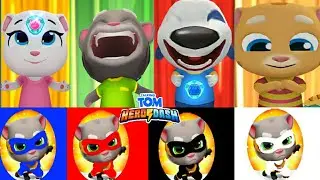 TALKING TOM HERO DASH -- ALL CHARACTERS COLOUR MIX BOSS FIGHT & 🔒 FAST OPEN