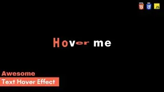 Create Text Hover Effect Using HTML CSS & JavaScript