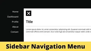 Animated Sidebar Navigation Menu using HTML, CSS & JavaScript