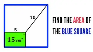 Can you find the area of the Blue Square? | (Rectangle) | #math #maths | #geometry