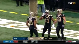 Michael Thomas Recreates Joe Horn’s Cell Phone Touchdown Celebration vs Rams (2018)