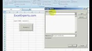 ExcelExperts.com - VBA training - create button