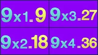 Table of Nine 9 x 1 = 9 | 9 Times Table Learn Multiplication Table of 9