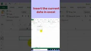 how to insert the current date using function in excel