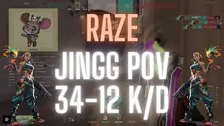 PRX Jingg POV Raze on Ascent 34-12 K/D (VALORANT Pro POV)
