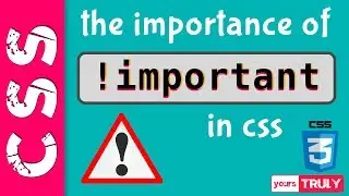 🔥CSS ! important directive, what it means? 🔥