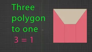 Как с трех полигонов сделать один в Blender