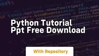 python tutorial ppt free download