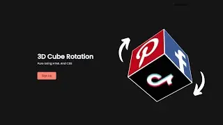 How To Make 3D Cube Rotation Using Html And CSS | Social Media Cube Rotation