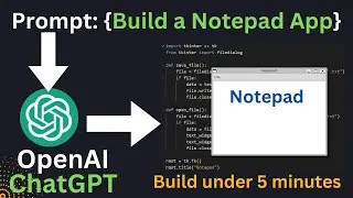 ChatGPT helps build Notepad App. #chatgpt #openai