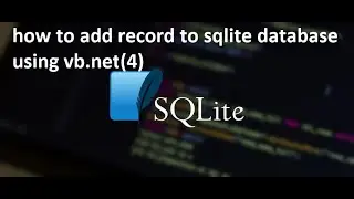 How to Add Record to sqlite Database Using VB.net (4)