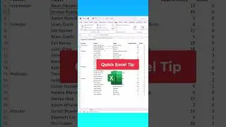 Quick Excel Tip #short