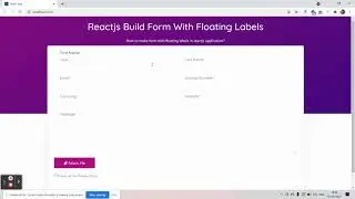 Reactjs Form Building with Floating Labels