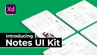 UI Kit for Adobe XD - Notes App