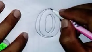 HOW TO DRAW 3D NUMBER ZERO  0