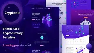 Cryptonio - Bitcoin ICO Cryptocurrency Landing Page HTML Template | Themeforest Website Templates