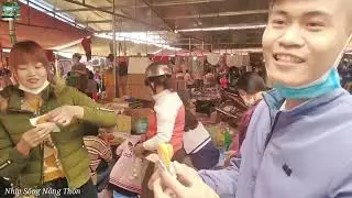 Khám phá phiên chợ ốc thượng cốc lạc sơn hoà bình ngày tết vàẩm thực tết nhà em hoàngIdol  NSNT