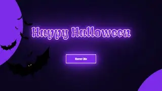 Animated Halloween Glowing Button | HTML CSS Animation Effects @codehal