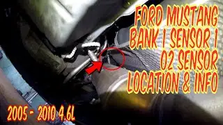 Ford Mustang Bank 1 Sensor 1 Oxygen Sensor Location + Common Codes & Symptoms  (2005 - 2010 V8 4.6L)