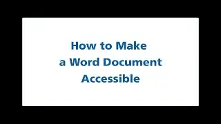 How to Make a Word Document Accessible - Microsoft 365