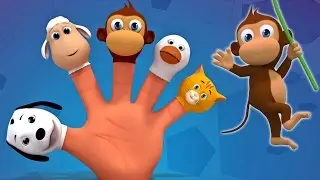 Животные палец семья | Дети учатся | Песня о животных | Finger Family Song | Animal Finger Family