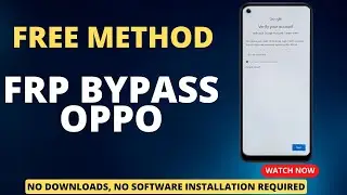 Oppo A16 FRP Bypass | Oppo A16 Google Account Bypass FRP Unlock