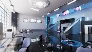 Business Center Lobby Interior, Unity asset.