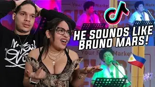 HE SOUNDS EXACTLY LIKE BRUNO MARS! Latinos react to Filipino Singer performing in Food Market