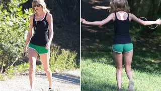 WTF! Taylor Swift Hikes Backwards To Avoid Paparazzi! | Hollywire