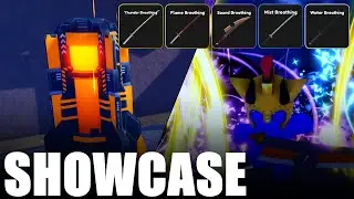 ALL BREATHING STYLES SHOWCASE in ANIME FIGHTING SIMULATOR X