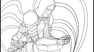 Speed Painting 19 - Tyrael Lineart