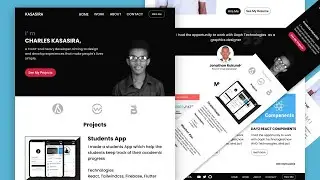 React Responsive Portfolio Website using reusable components - reactjs projects for beginners