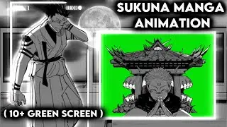 SUKUNA MANGA ANIMATION GREEN SCREEN PACK ( 10+ ANIMATION ) (JJK) #capcutpc #sukuna #sukunaedit