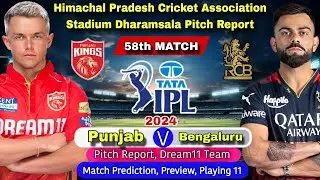 PPKS vs RCB 58th Match Prediction Dream11 - Himachal Pradesh Cricket Association Dharamsala | Live