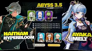 Spiral Abyss 3.5 - C0 Haitham Hyperbloom & C0 Ayaka Melt | Floor 12 9 Star | Genshin Impact #ayaka