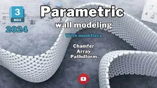 Wall modeling in 3D max 2024